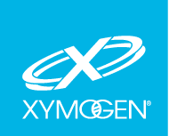 On a light blue background there is a white tilted X with two orbits around it and the company name below it in white.